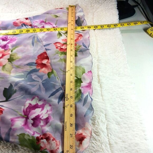 Vintage S.L Fashions Floral V-Neck Midi Dress Whimsy Flowy Femine Womans 10P.... - Picture 8 of 11